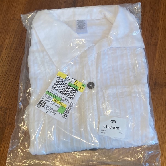 🌸NIP MYNAH Womens Button Down Shirt Swimsuit Cover - size Large - Picture 5 of 9